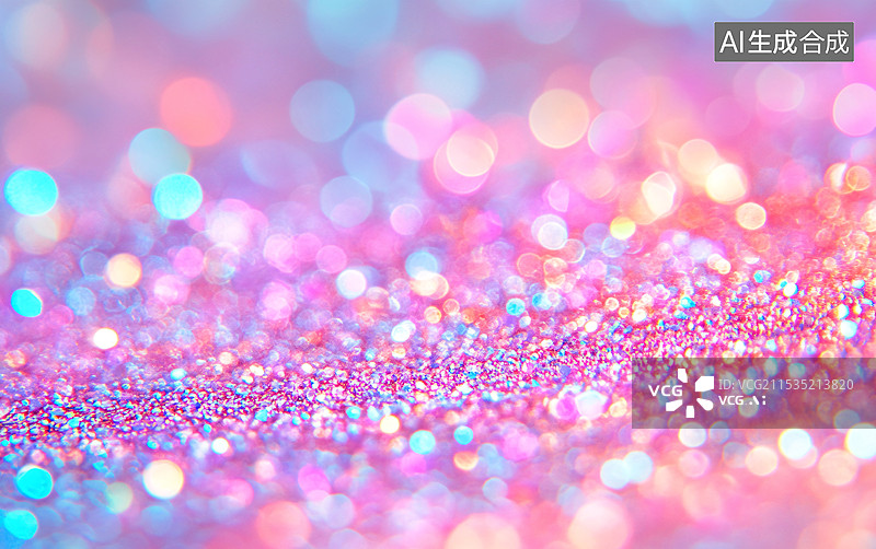 【AI数字艺术】抽象多彩颜色的散景背景图片素材