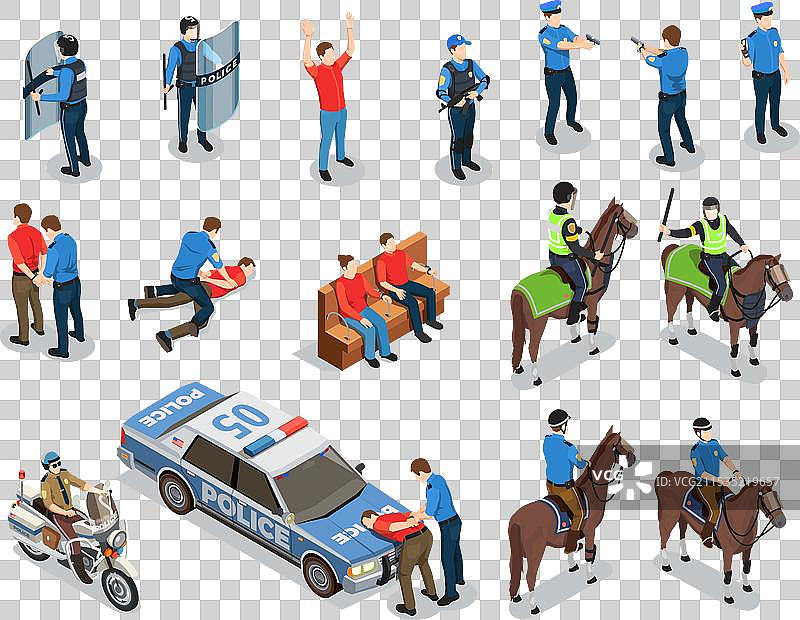 警察图标集图片素材