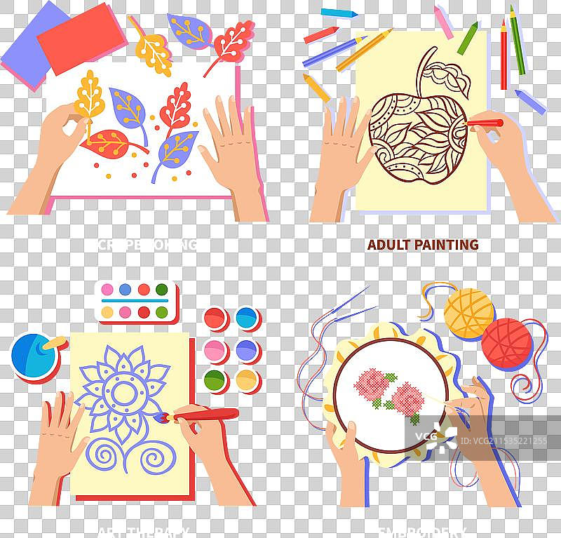 手工制作的2x2设计概念图片素材