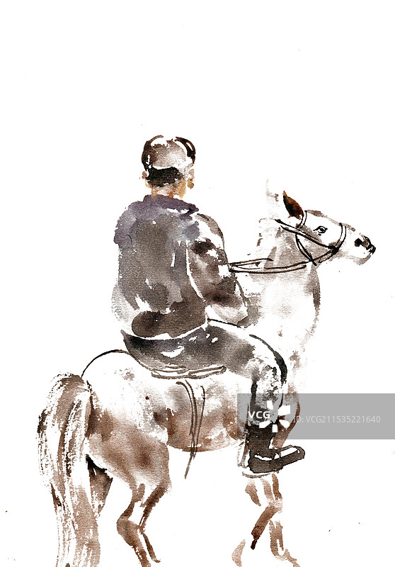 骑马的男子图片素材