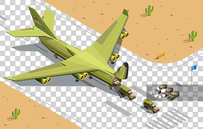 军用运输机组成图片素材