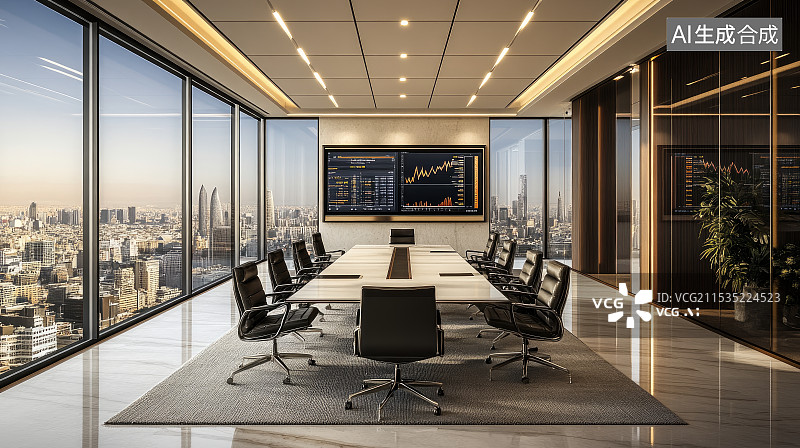 【AI数字艺术】多媒体会议室图片素材