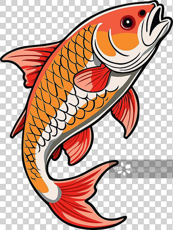 卡通鲤鱼图片素材