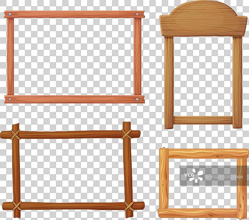 空的木框架套件图片素材