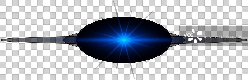 蓝色水平光效的镜头光晕图片素材