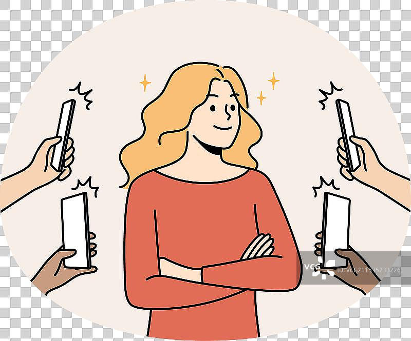 人们用相机拍摄女性名人图片素材