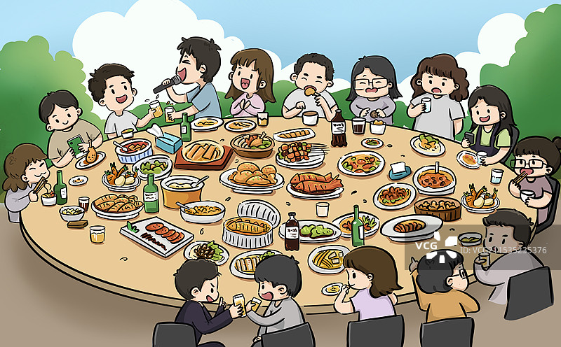 团建聚会吃饭喝酒图片素材