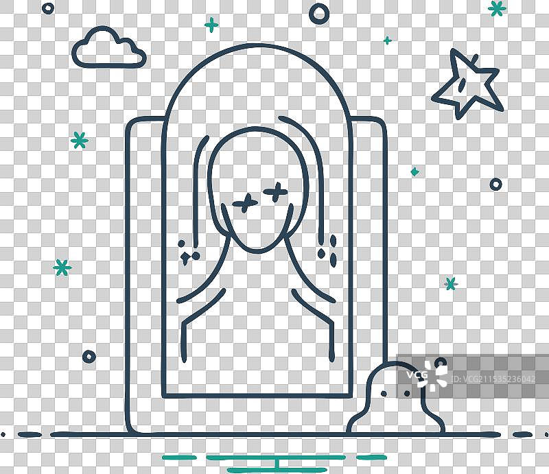 迷人而神秘的引人入胜的标志设计图片素材