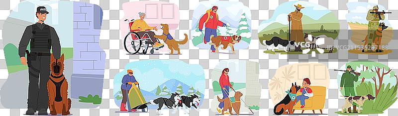 服务犬辅助职业犬类动物图片素材