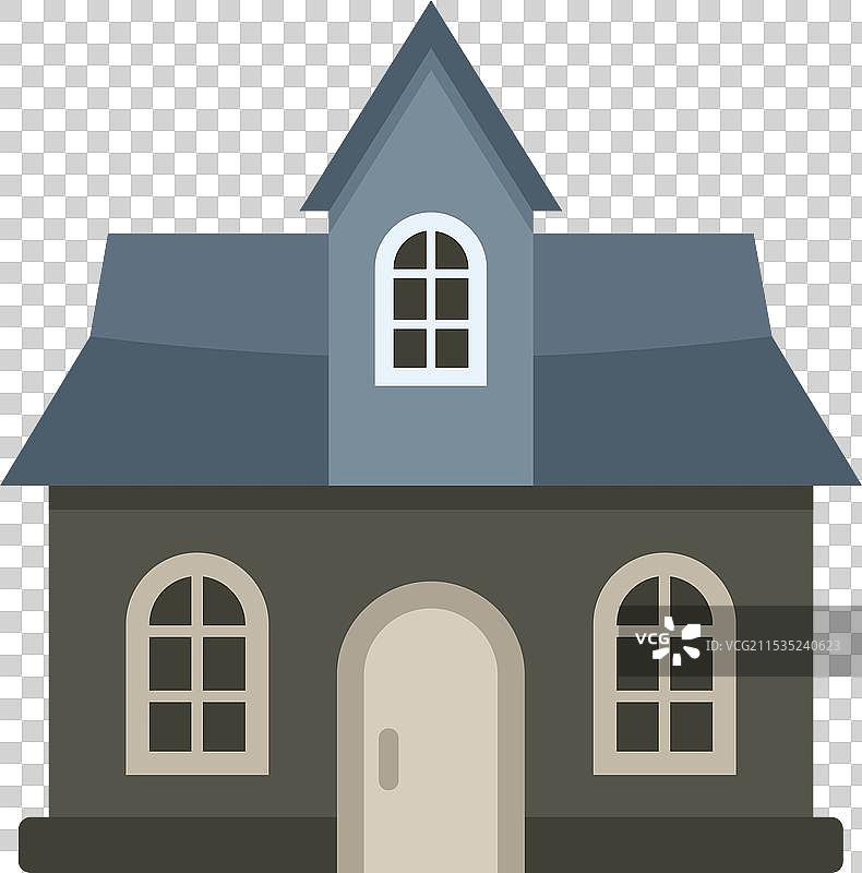 小型郊区房屋带阁楼图片素材