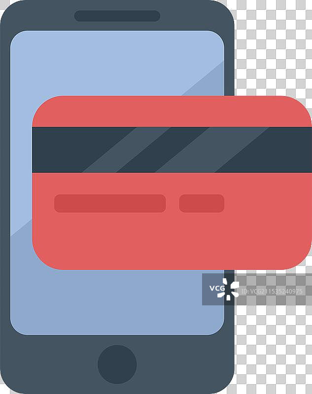 手机显示使用信用卡进行在线支付图片素材