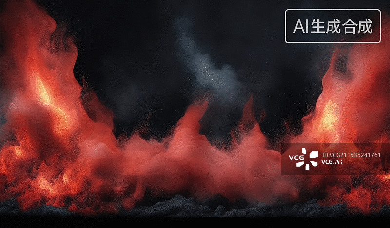 【AI数字艺术】火山爆发图片素材