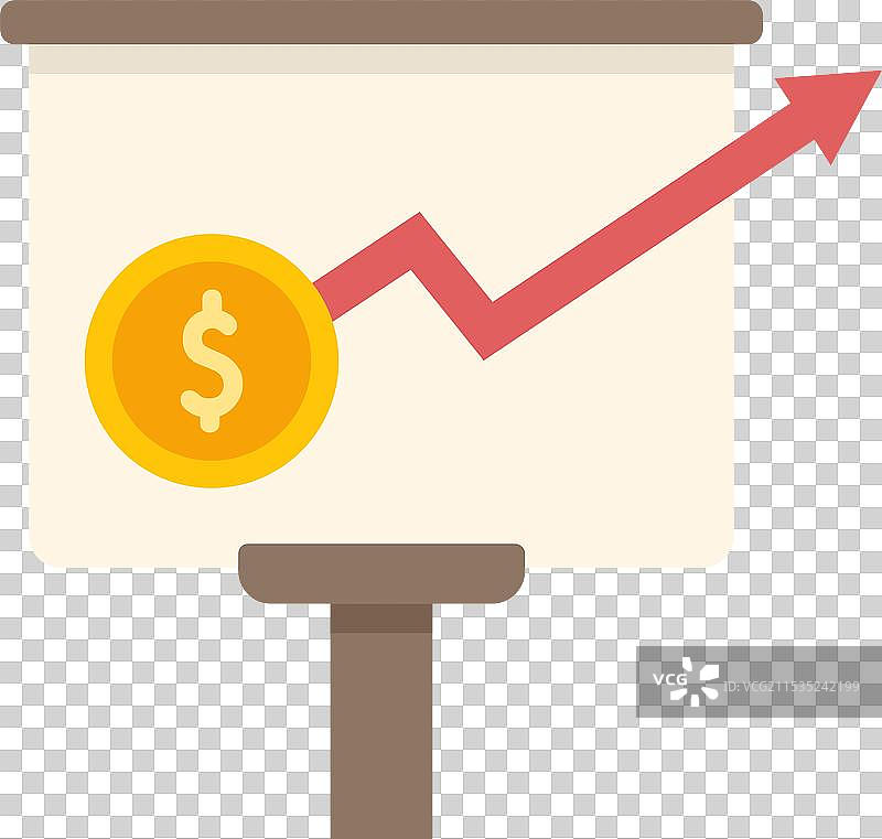 翻转图表展示增长的收入图表图片素材