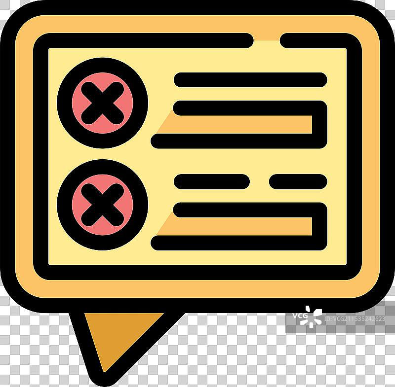 显示负面回答的调查问卷气泡图片素材