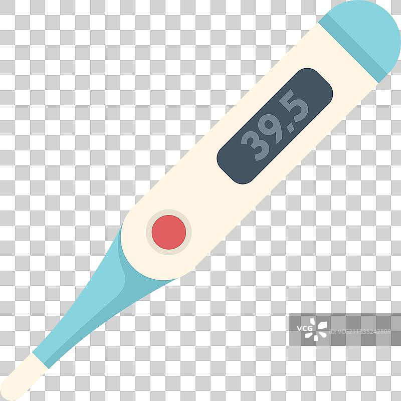 显示高温的数字医疗温度计图片素材