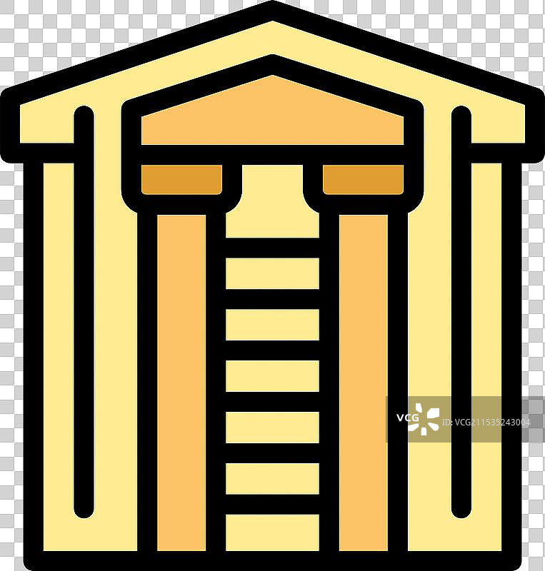 代表希腊旅游的帕台农神庙建筑图片素材