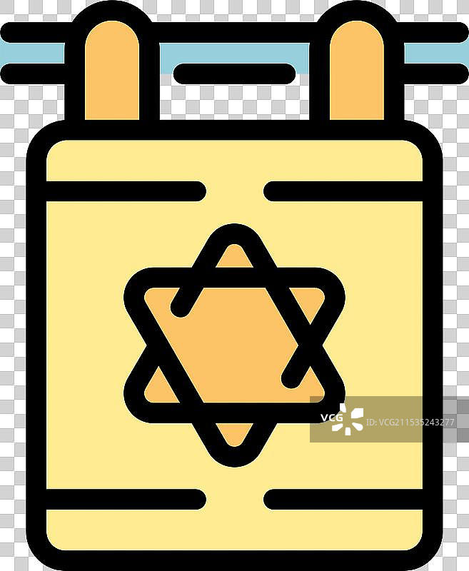 带有大卫星的犹太门楣挂在门上图片素材