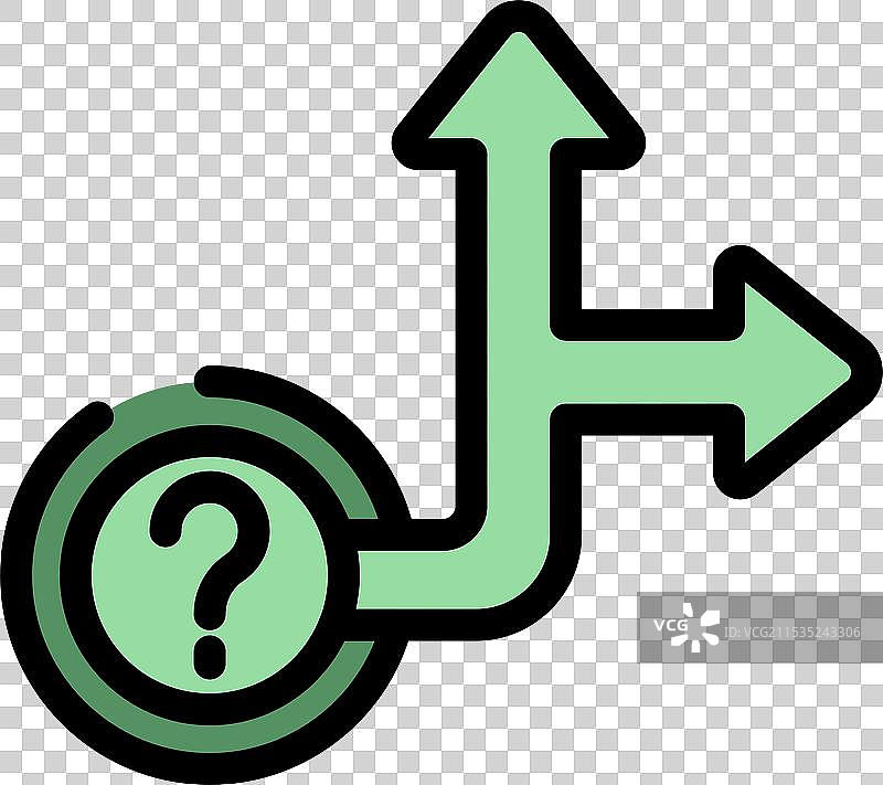 问号呈现不同的方向图片素材