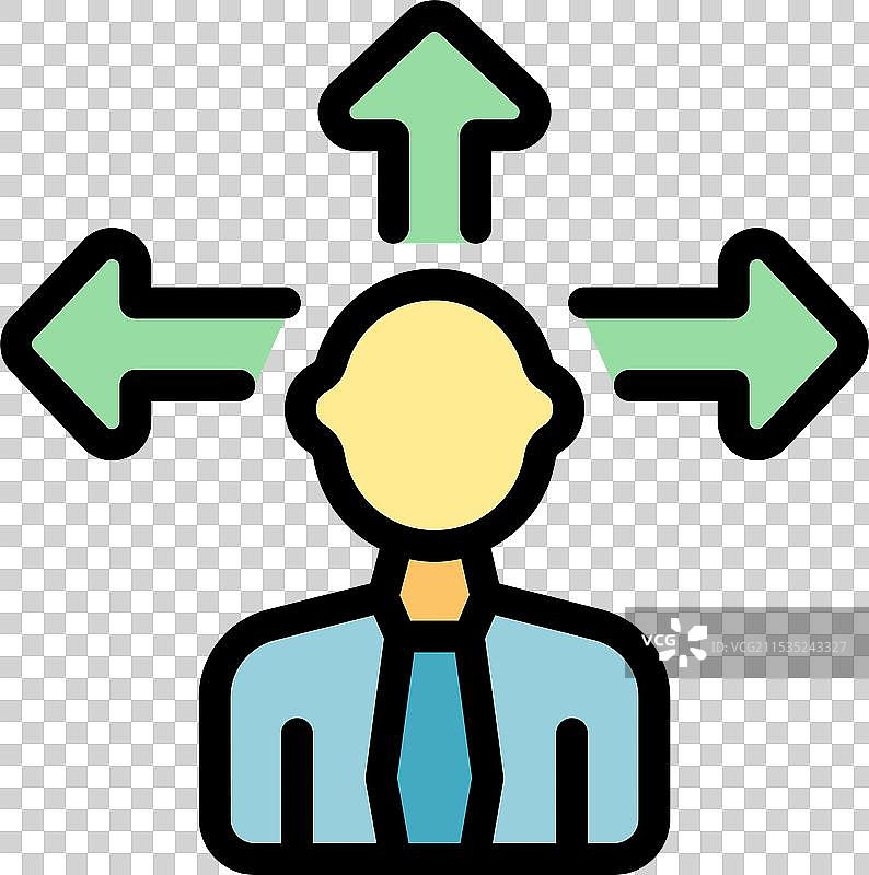 商人做出决策，选择正确的方向图片素材