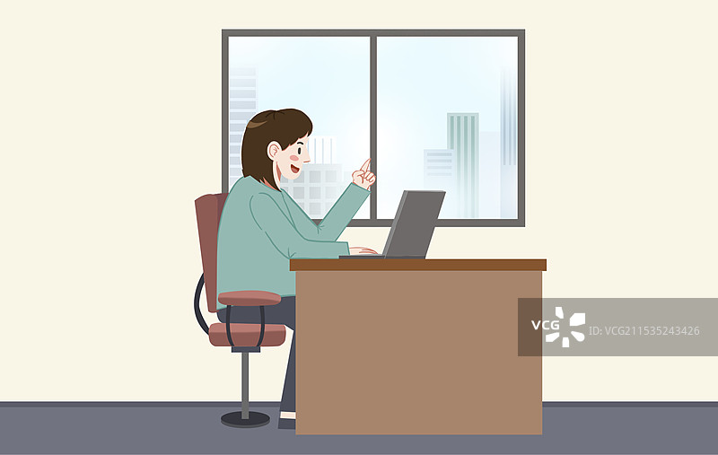 正在开视频会议的工作人员图片素材