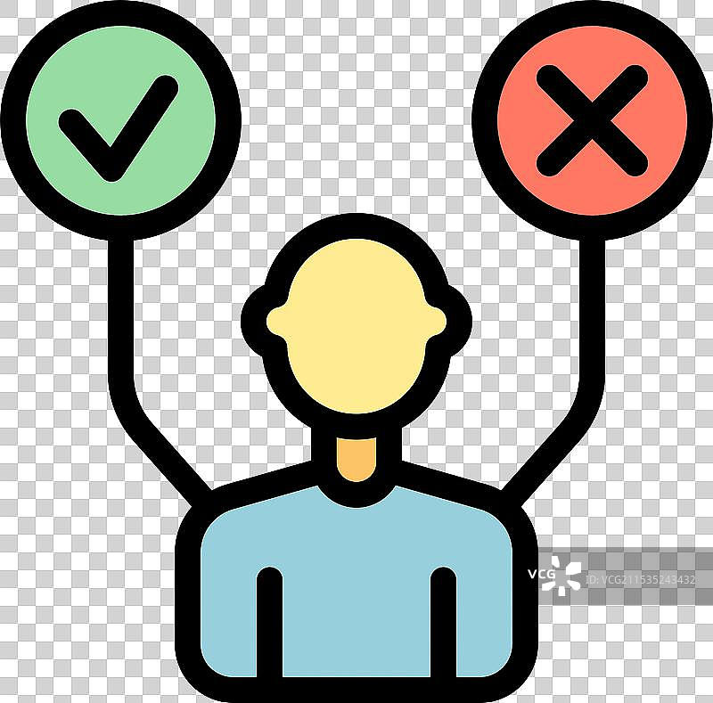 商人面临选择对与错的抉择图片素材