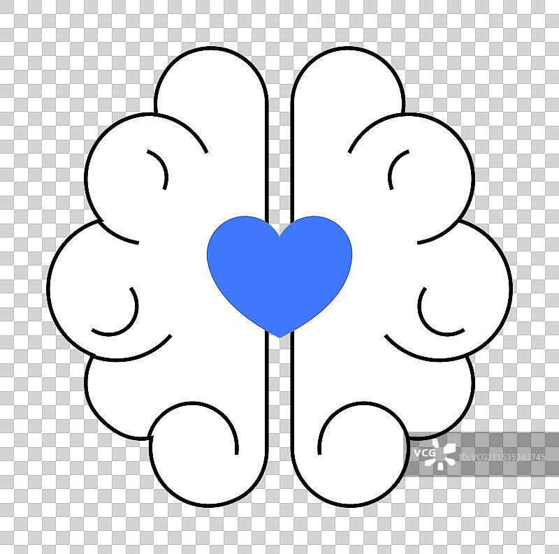 促进大脑与心脏连接的象征图片素材