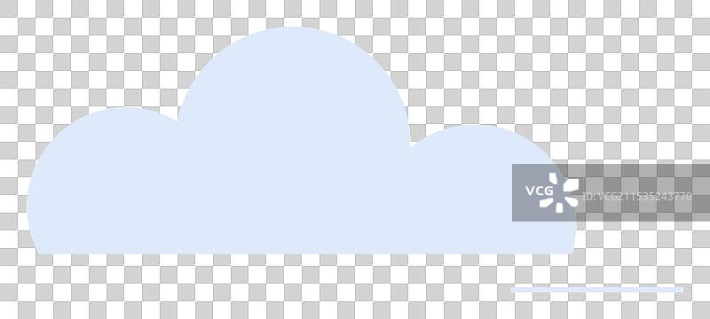 简约风格的干净线条淡蓝色云朵图片素材