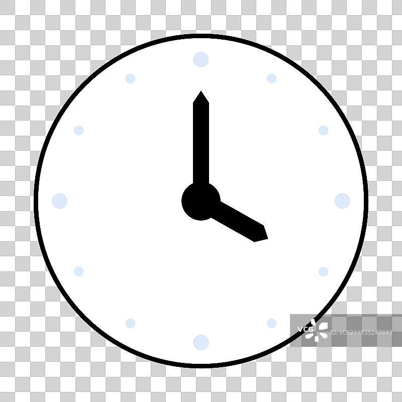 简约的黑白墙钟与图片素材