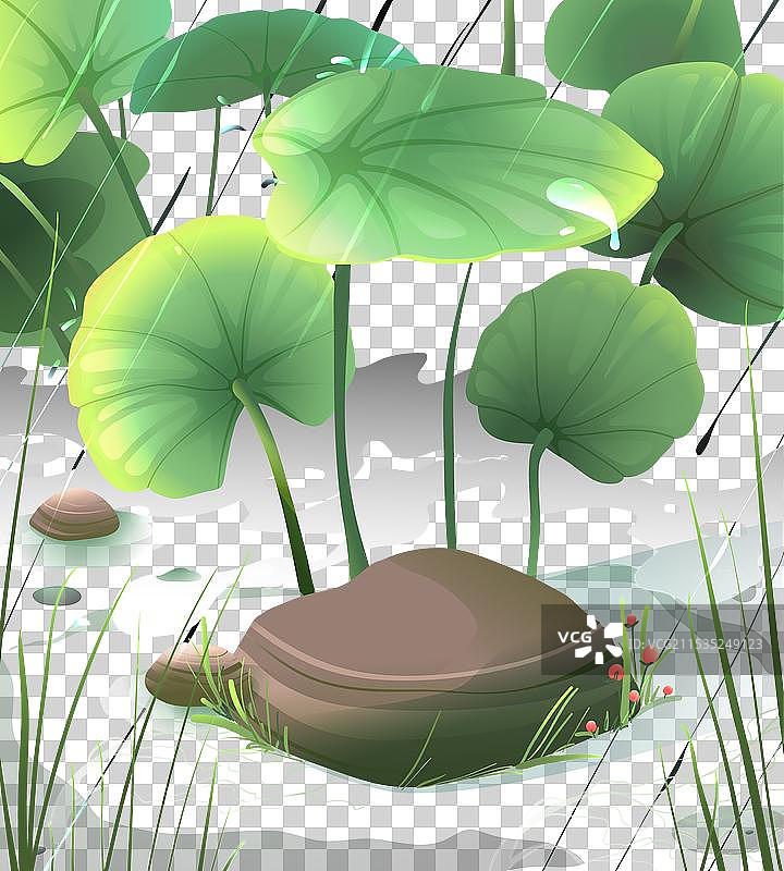 池塘或沼泽自然童话风景壁纸图片素材