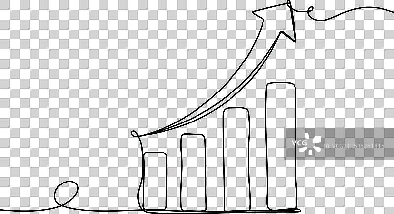 持续上升的图表增长线图片素材