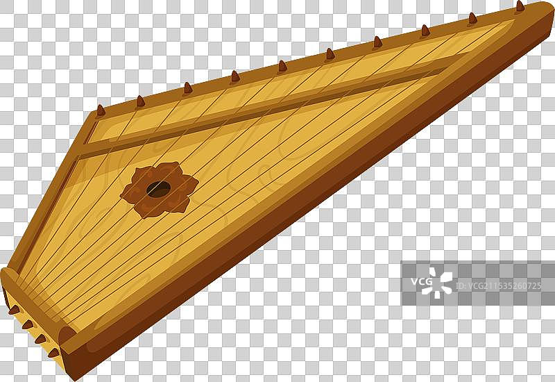 中世纪木制弦乐器竖琴图片素材