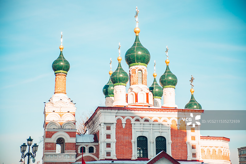 哈尔滨道里区圣·伊维尔教堂建筑外观图片素材