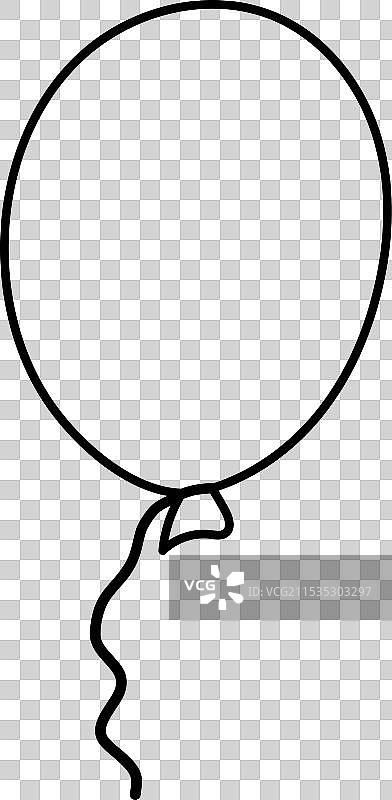 气球儿童节假日图标线条涂鸦图片素材