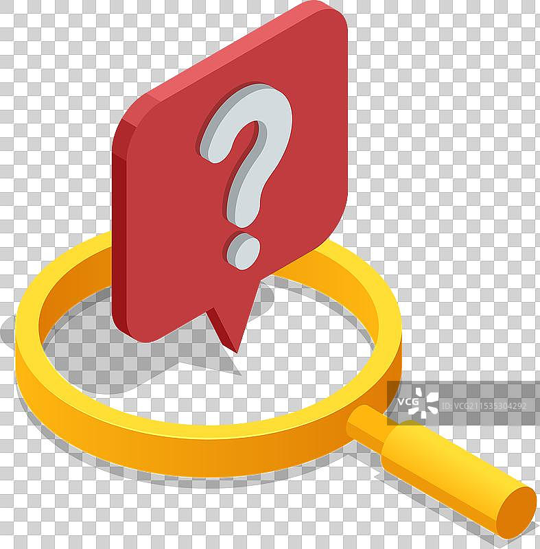 等距的问号消息框图片素材