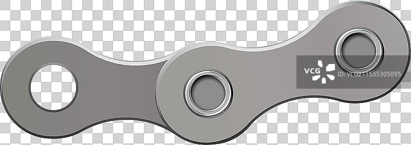 逼真的自行车链条链接剪影图片素材