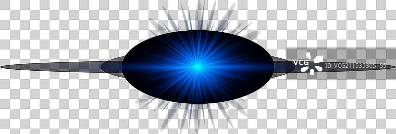 蓝色水平光效的镜头光晕图片素材