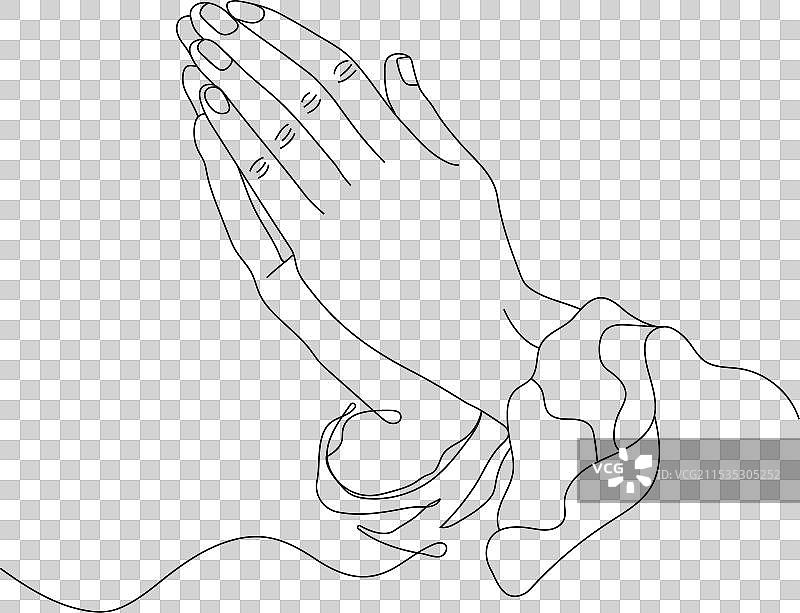 持续祈祷的男性牧师在祈祷图片素材