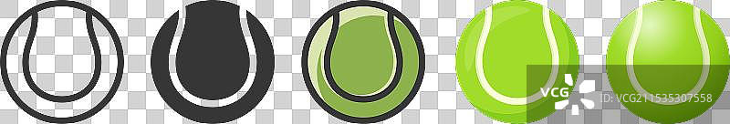 平面网球图标集 网球图片素材