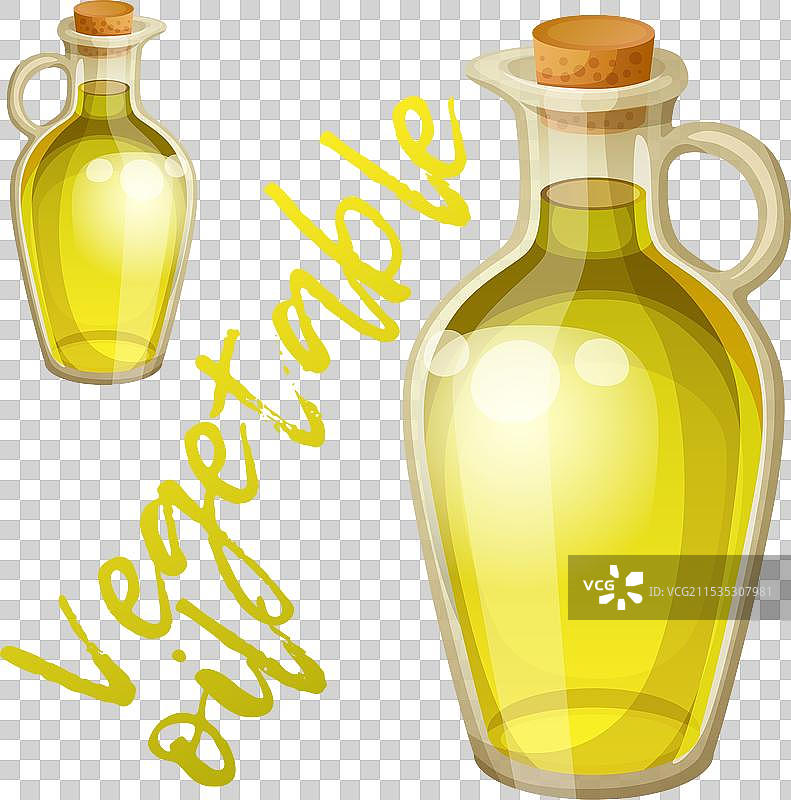 卡通橄榄油瓶用于包装设计图片素材