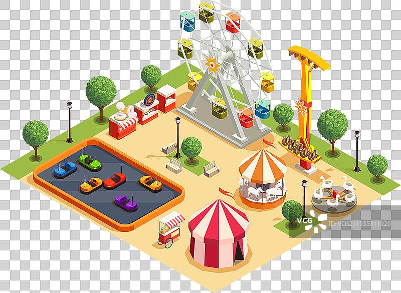 游乐园的构图图片素材