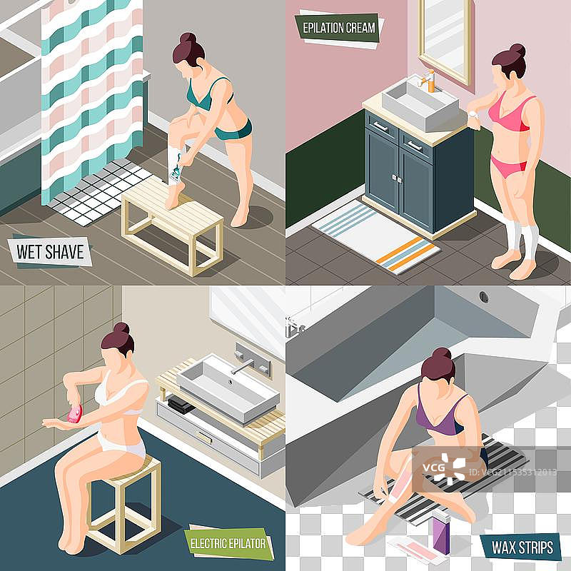 脱毛2x2设计概念图片素材