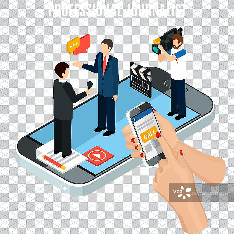 等距在线面试构图图片素材