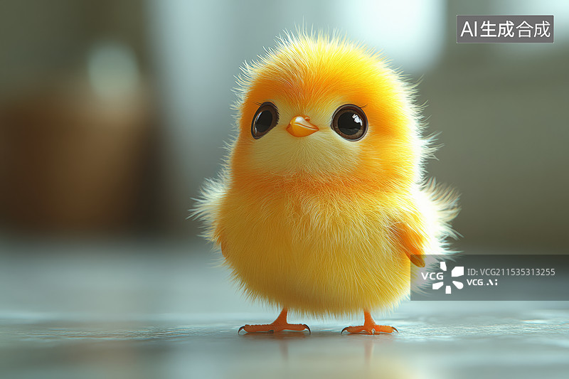 【AI数字艺术】大眼睛的小鸡图片素材