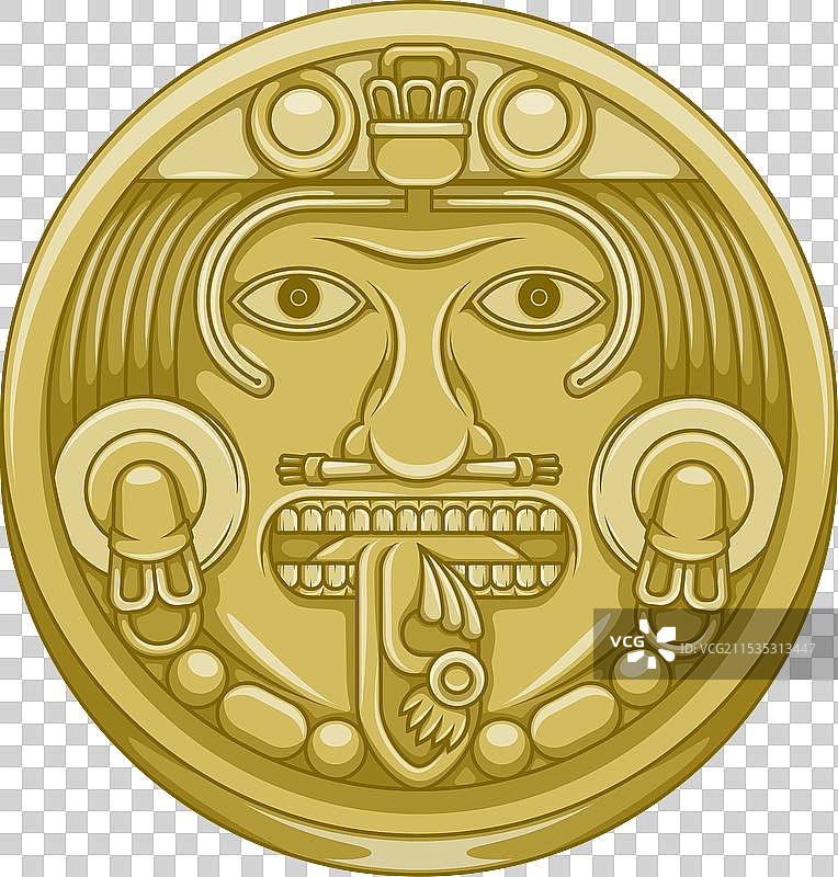 古代阿兹特克文明的太阳历图片素材