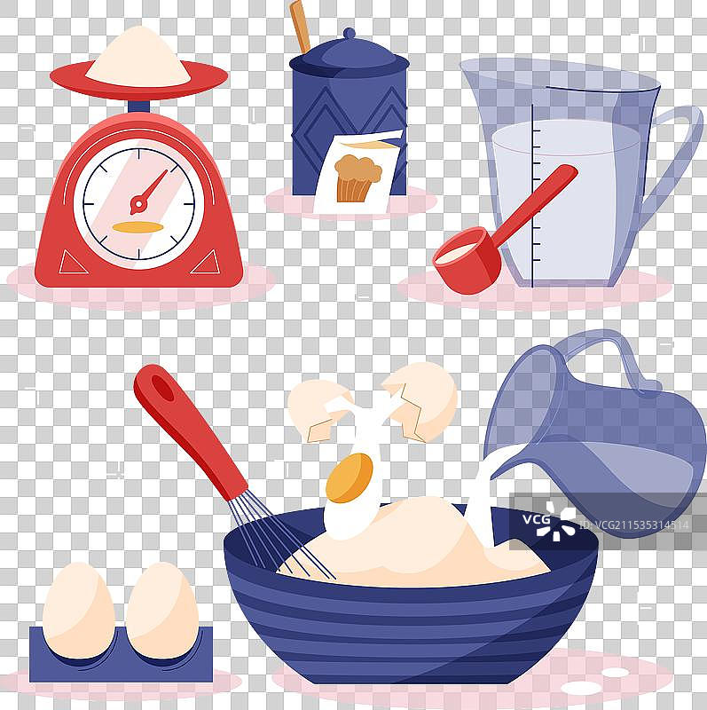 煎饼日设计元素，孤立在白色背景上图片素材