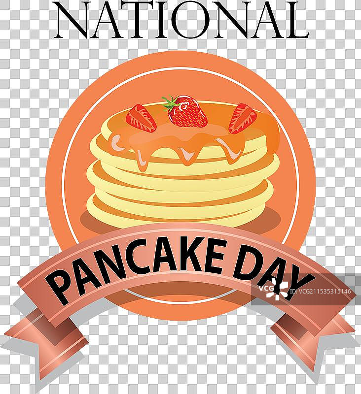 全国煎饼日标志和徽章图片素材