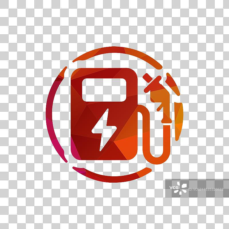 抽象电动车充电站图标图片素材