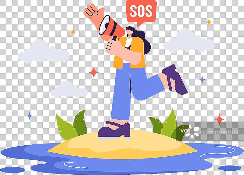 紧急求助信息，展示需要帮助的人们图片素材