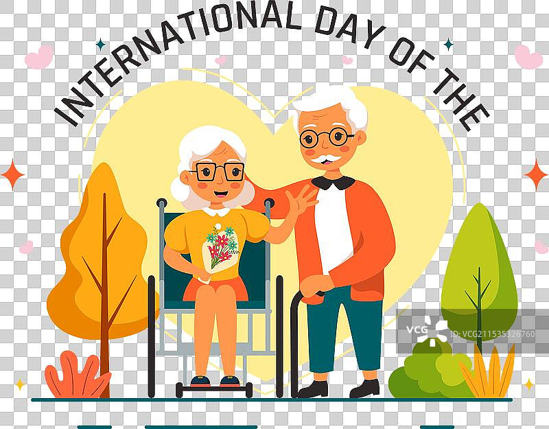国际老年人日的主题活动图片素材