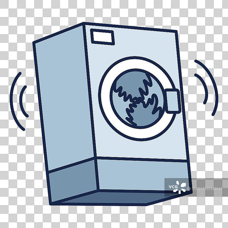 一个设计精美的震动洗衣机图标图片素材